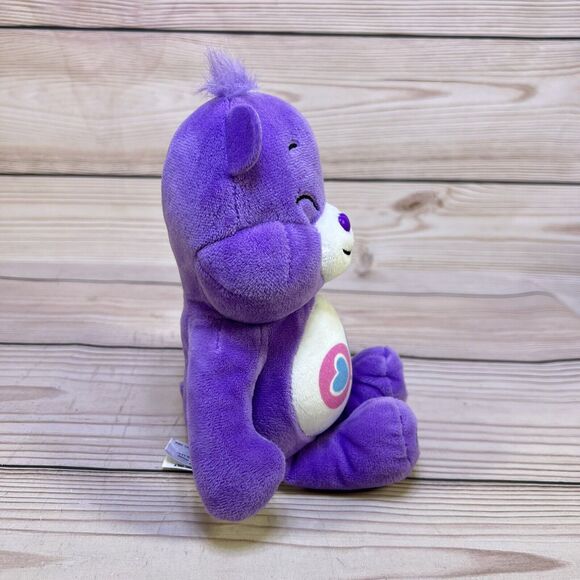 Care Bears SHARE BEAR Plush 10" Purple Winking 2021 Basic Fun Lollypop Hearts - Picture 4 of 15